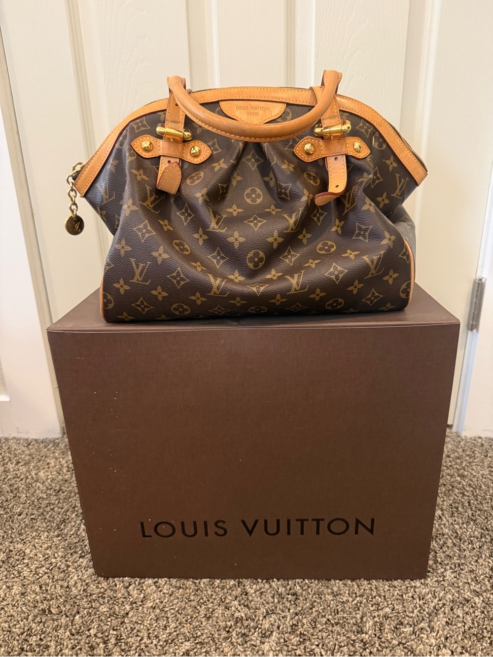 Louis Vuitton Monogram Canvas Tivoli Satchel with Vachetta Trim